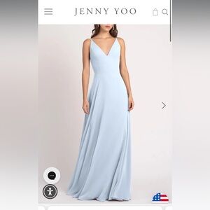 Jenny Yoo Dani Dress in Whisper Blue Size 0
